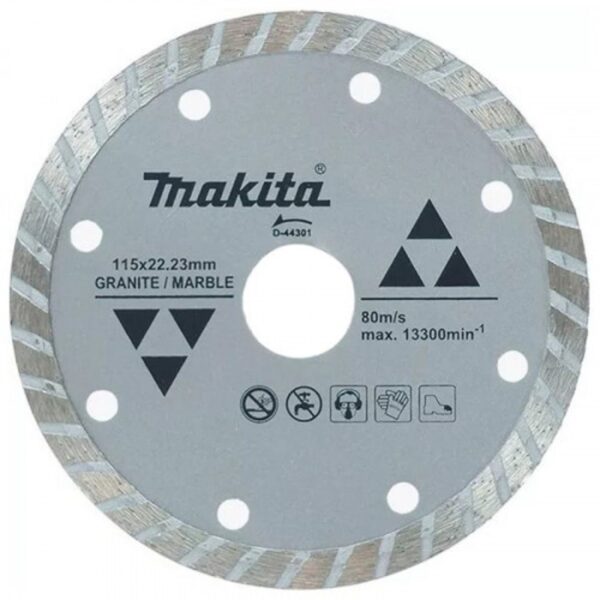 DISCO DIAMANTADO MAKITA TIPO TURBO PARA MARMOL