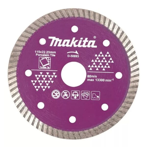 DISCO DIAMANTADO 4.5 PLG MAKITA TIPO TURBO PARA PORCELANATO